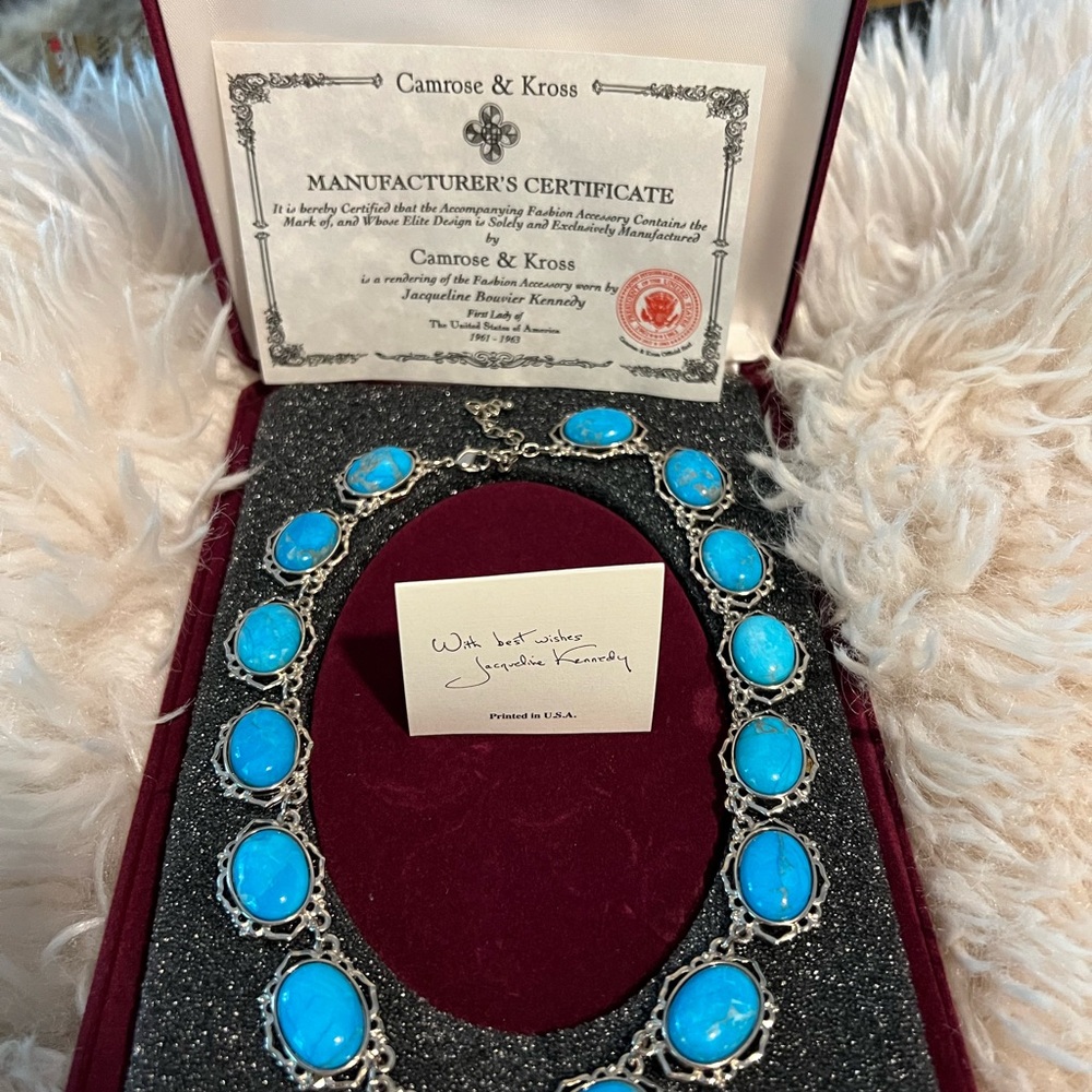 Camrose & Kross 20” Silver Turquoise Necklace.